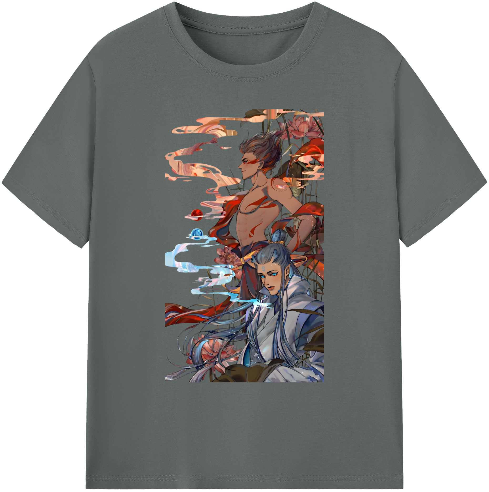 （画像用） Ne Zha 2 ナタ 魔童の大暴れ 綿100％ メンズ半袖Tシャツ｜肌触りやわらか＆通気性
